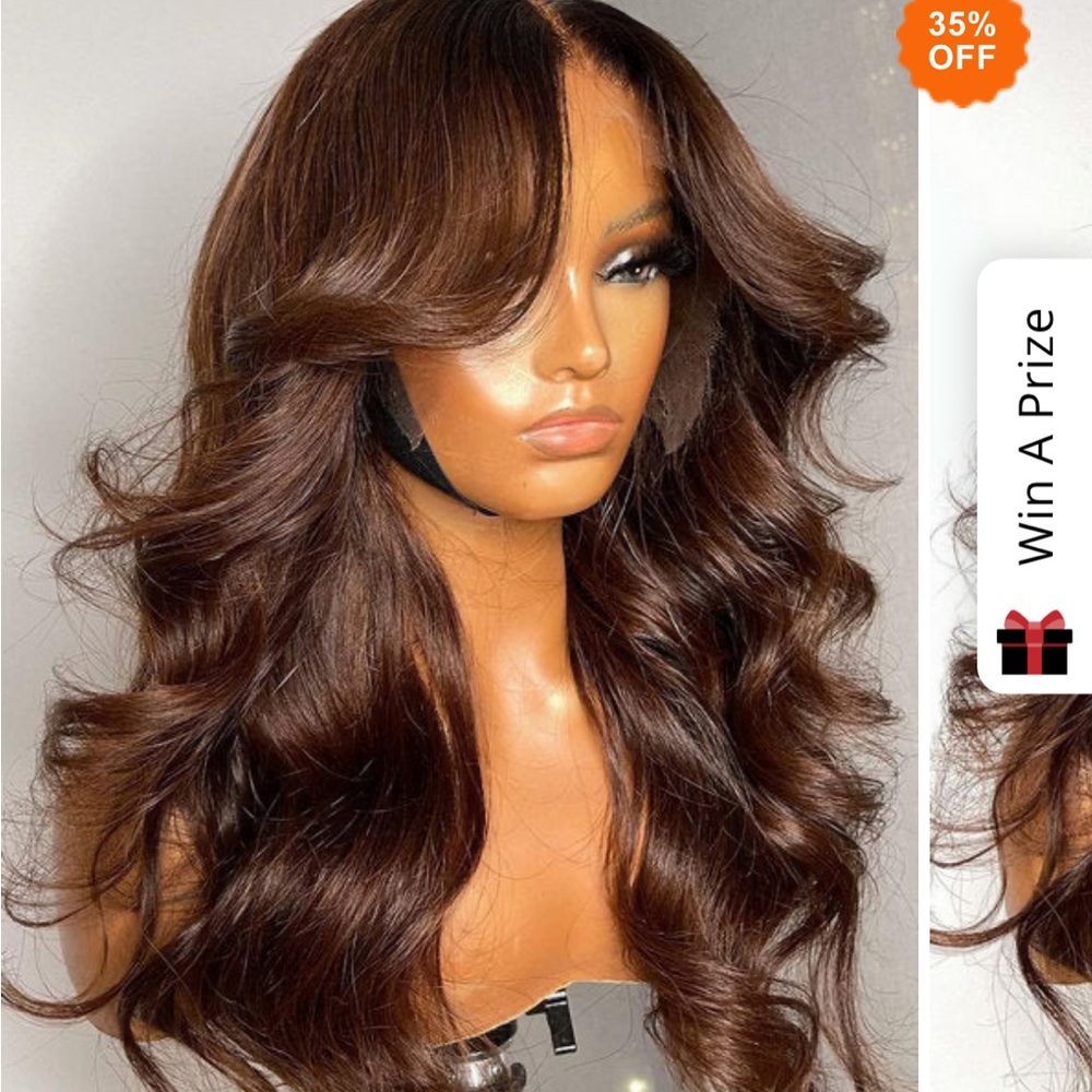 Jessie’s Wigs 💯real human hair 26” wig chocolate brown